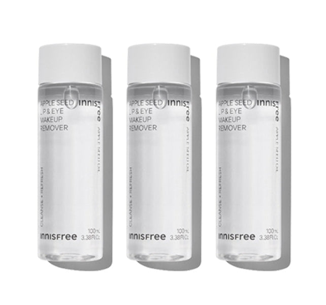 3 x innisfree Apple Seed Lip & Eye Makeup Remover 100 ml from Korea by innisfree