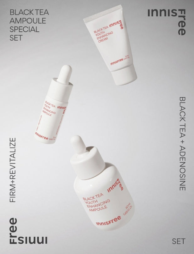 2 x innisfree Black Tea Youth Enhancing Ampoule Set (3 Items) from Korea