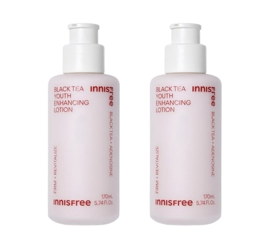 2 x innisfree Black Tea Youth Enhancing Lotion 170ml from Korea