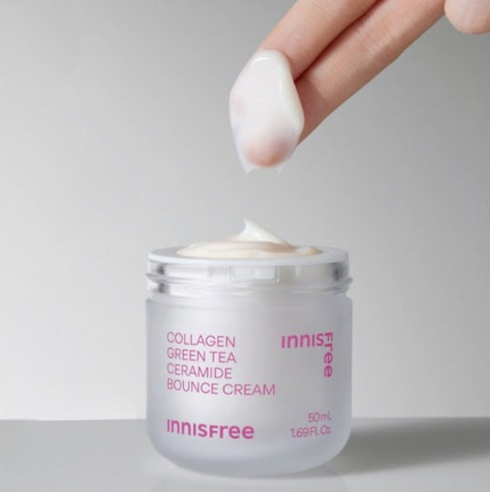 innisfree Collagen Green Tea Ceramide Bounce Cream 50ml from Korea by innisfree