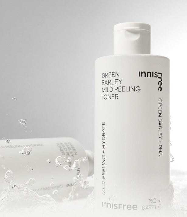 2 x innisfree Green Barley Mild Peeling Toner 250ml from Korea
