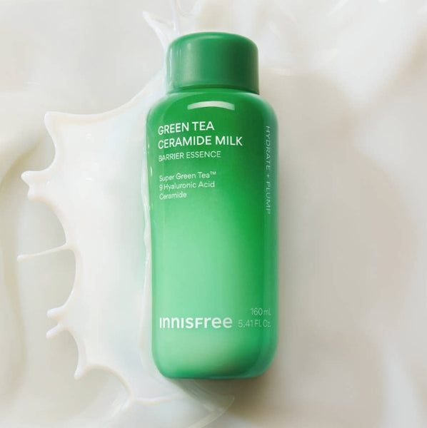 2 x innisfree Green Tea Ceramide Milk Barrier Essence 160ml from Korea