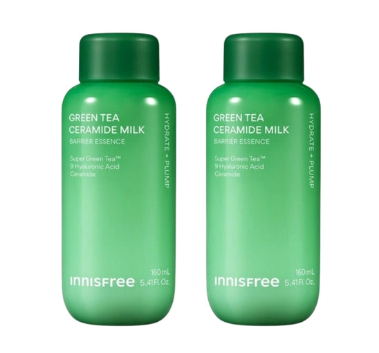2 x innisfree Green Tea Ceramide Milk Barrier Essence 160ml from Korea