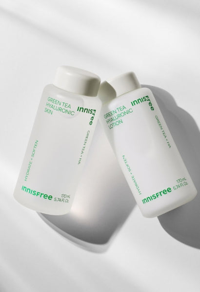 2 x innisfree Green Tea Hyaluronic Hautpflegeset (4 Artikel) aus Korea