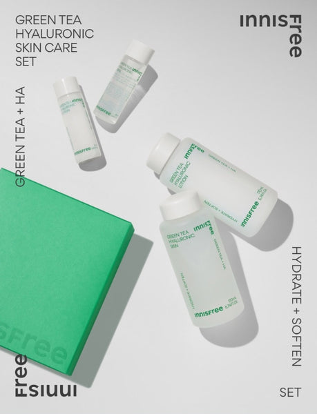 innisfree Green Tea Hyaluronic Skincare Set (4 Items) from Korea