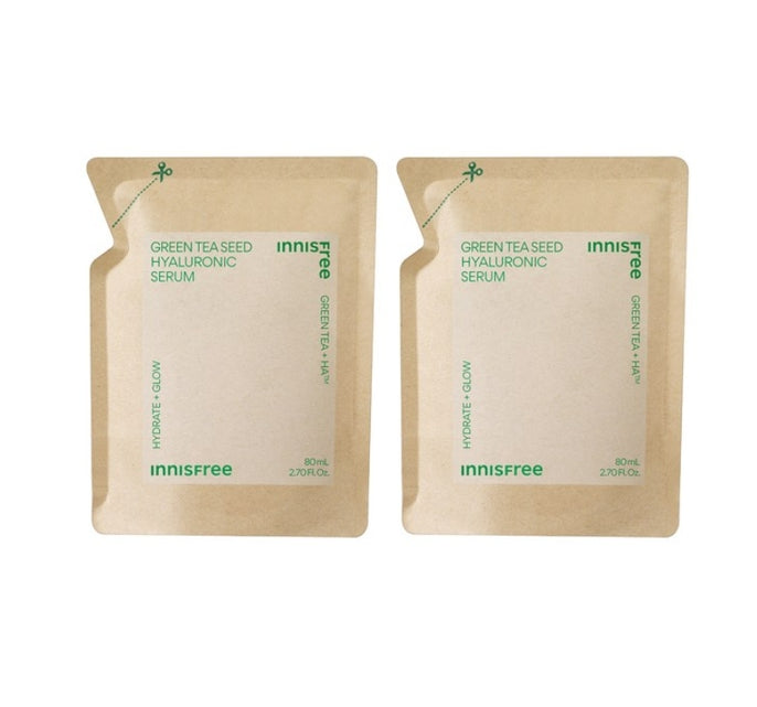 2 x innisfree Green Tea Seed Hyaluronic Acid Serum Refill 80ml from Korea by innisfree