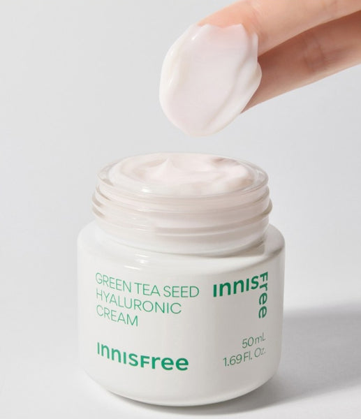 2 x innisfree זרעי תה ירוק קרם הואלורוני 50 מ"ל מקוריאה