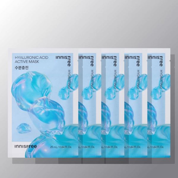 5 x innisfree Hyaluronic Acid Active Mask 25ml from Korea