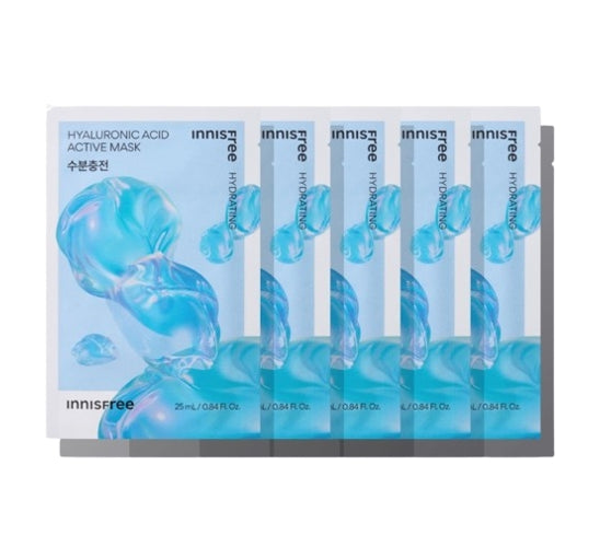 5 x innisfree Hyaluronic Acid Active Mask 25ml from Korea