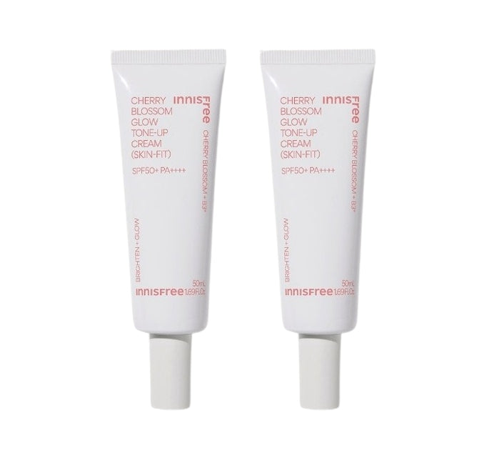 2 x innisfree Jeju Cherry Blossom Glow Tone-up Cream Skin-Fit 50ml from Korea by innisfree