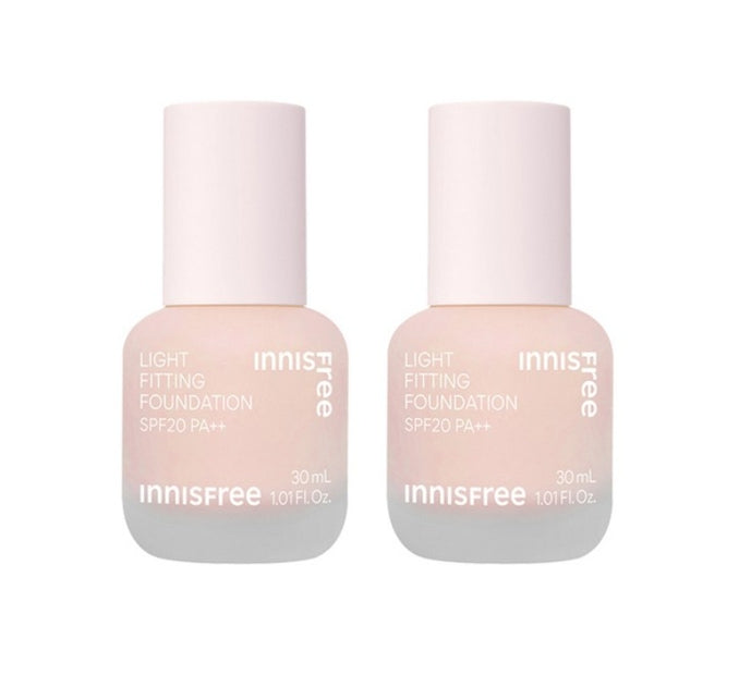2 x innisfree Light Fitting Foundation 30ml, SPF20 PA++, 4 Colors from Korea by innisfree