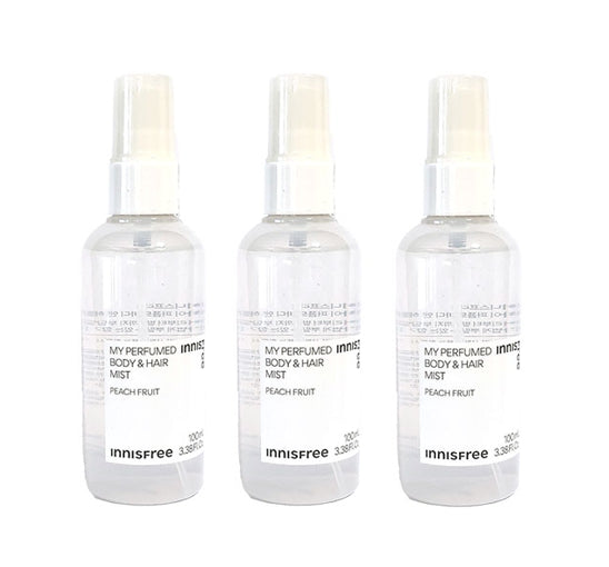 3 x innisfree My Perfumed Body & Hair Mist 100ml (Peach Fruit) from Korea