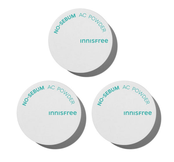 3 x innisfree No-Sebum AC Powder 5g from Korea by innisfree
