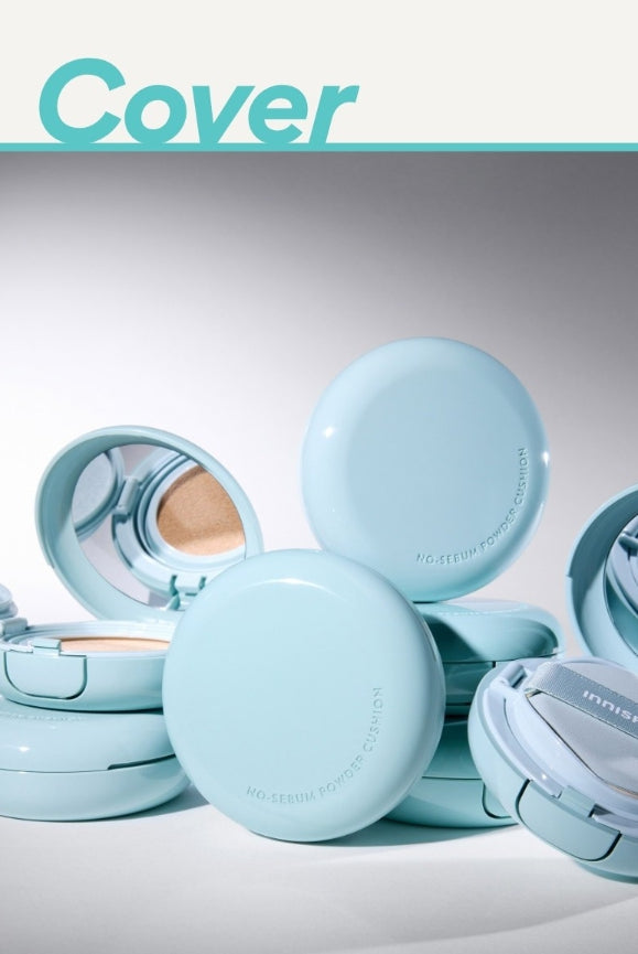 2 x innisfree No-Sebum Powder Cushion 14g, SPF35 PA++ from Korea
