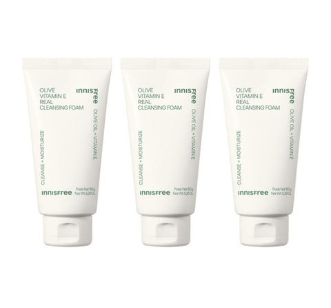 3 x innisfree Olive Vitamin E Real Cleansing Foam 150g from Korea by innisfree