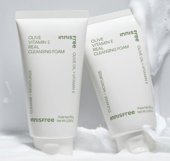 innisfree Olive Vitamin E Real Cleansing Foam 150g from Korea by innisfree