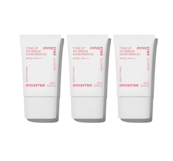3 x innisfree Tone Up No-Sebum Sunscreen EX 60ml, SPF 50+ PA++++ from Korea by innisfree