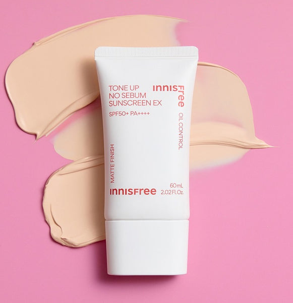 3 x innisfree Tone Up No-Sebum קרם הגנה EX 60 מ"ל, SPF 50+ PA++++ מקוריאה