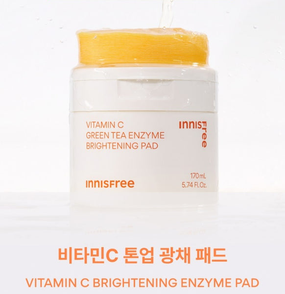 innisfree Vita C Green Tea Enzyme Brightening Pad 60P Set from Korea