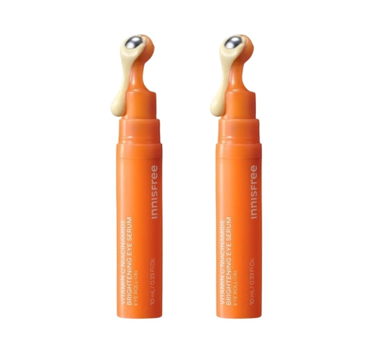 2 x innisfree Vitamin C Niacinamide Brightening Eye Serum Eye Roll-On 10ml from Korea