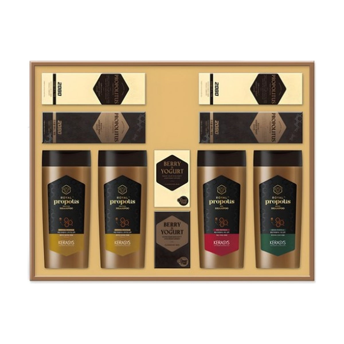 Kerasys Royal Propolis Limited Edition Set (6 Items) — shampoo, cleansing bars and toothpaste gift box