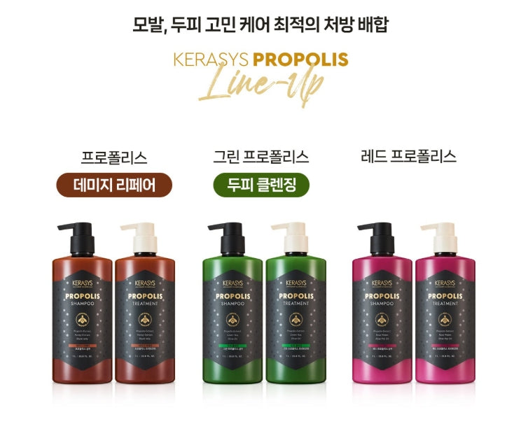 (New Package) Kerasys Propolis Damage Repair Shampoo & Treatment 1000ml from Korea_H by Kerasys