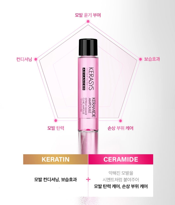 (Upgrade) Kerasys Advanced Keramaid Clinic Ampoule 10ml x 9ea from Korea #Hair Clinic by Kerasys