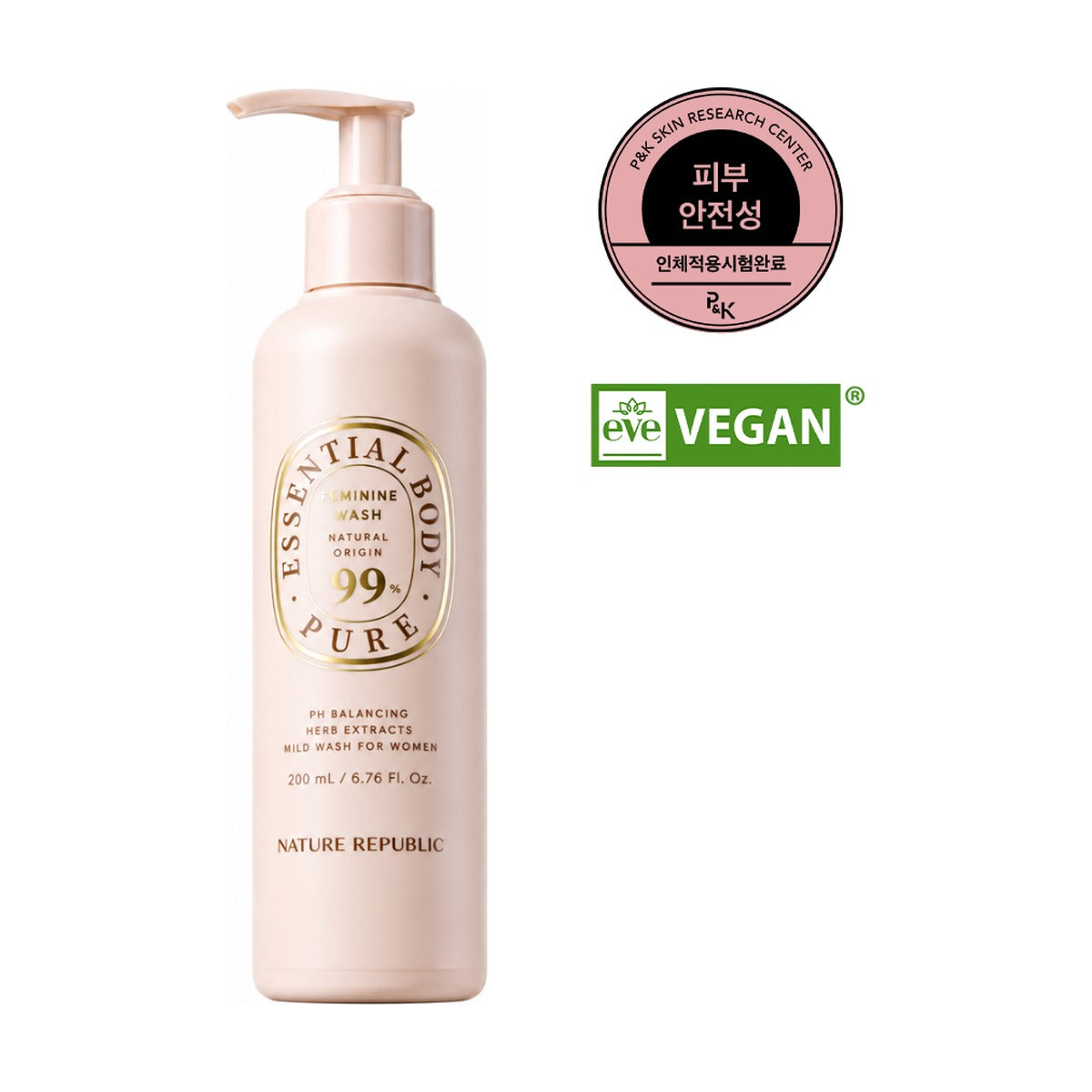 NATURE REPUBLIC Essential Body Pure Feminine Wash 200ml pump