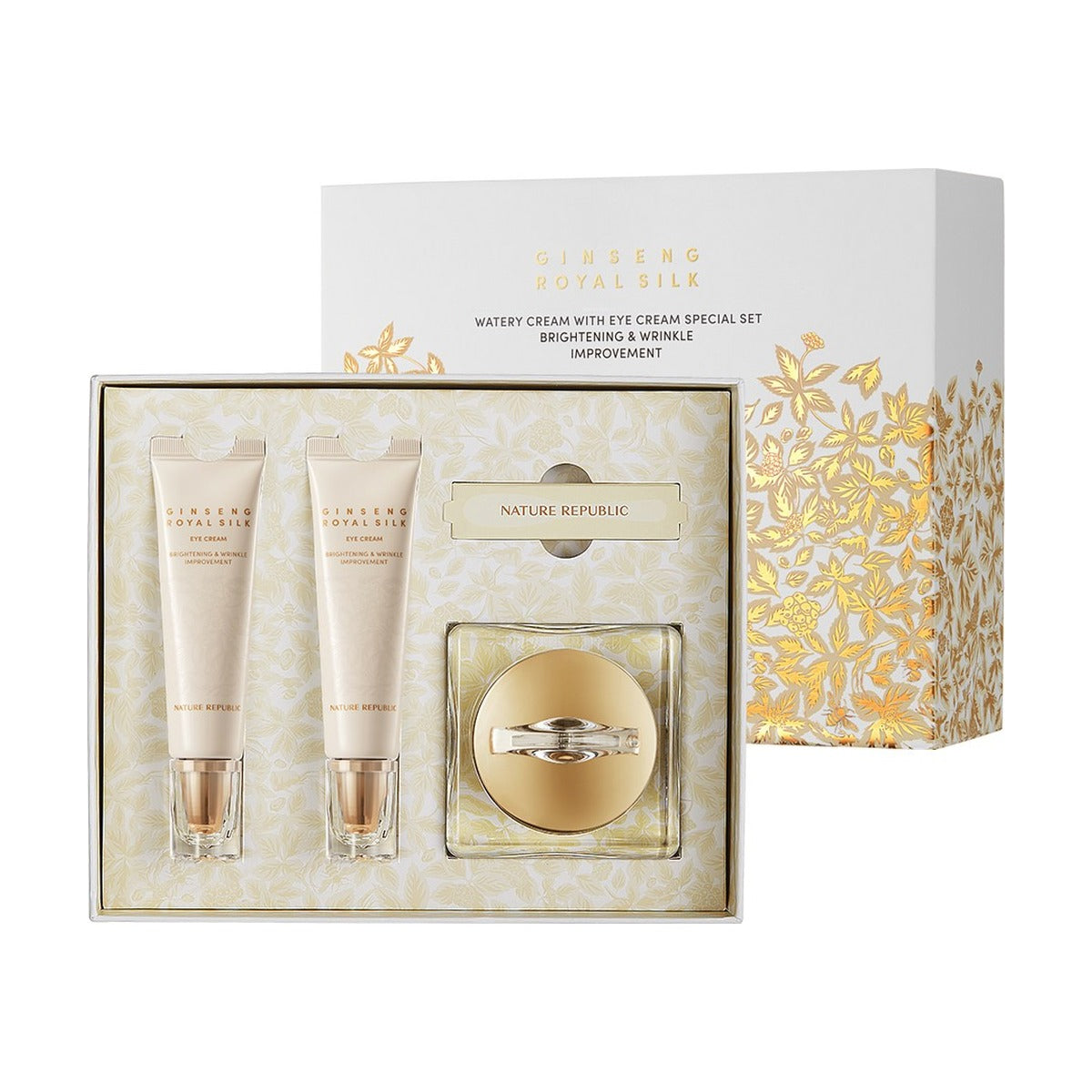 NATURE REPUBLIC Ginseng Royal Silk Watery Cream with Eye Cream set