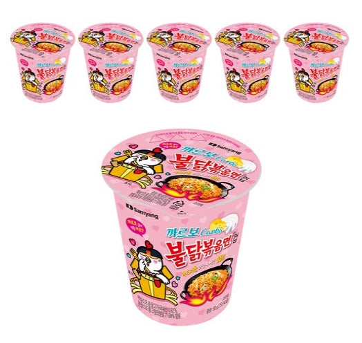 6 x Samyang Buldak Carbonara Cup Noodles (80g) from Korea