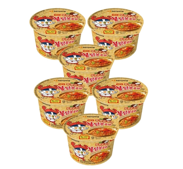6 x Samyang Buldak 105g Pupapong Curry Ramen from Korea