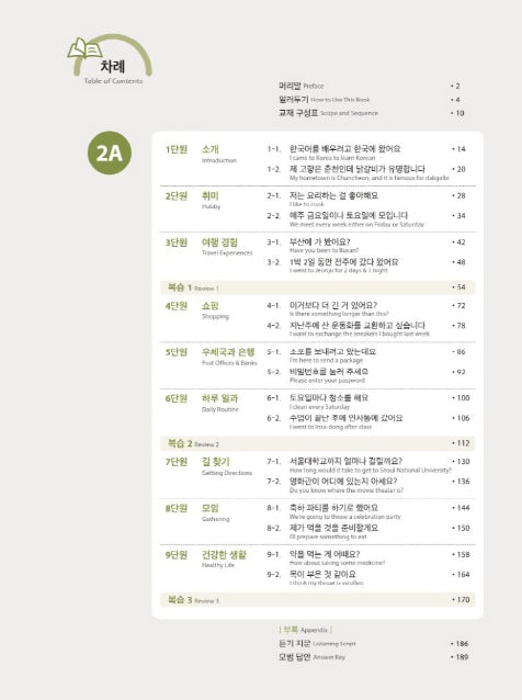 Seoul National University Korean Plus 2A Workbook from Korea