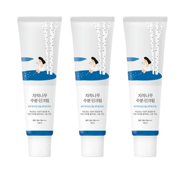 3 x ROUND LAB Birch Sap Moisture Sun Cream 50ml SPF 50+ PA++++ from Korea