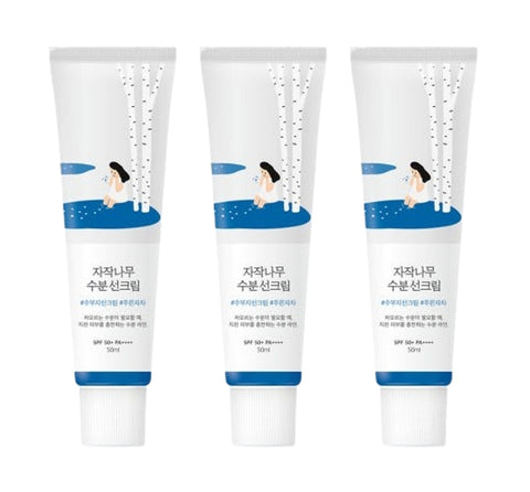 3 x ROUND LAB Birch Sap Moisture Sun Cream 50ml SPF 50+ PA++++ from Korea