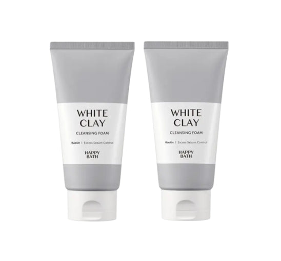 2 x HAPPY BATH White Clay Cleansing Foam 150g from Korea by HAPPY BATH