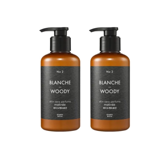 2 x HAPPY BATH Skincare Perfume Body & Hand Lotion ( No.2 Blanche Woody ) 400g from Korea by HAPPY BATH