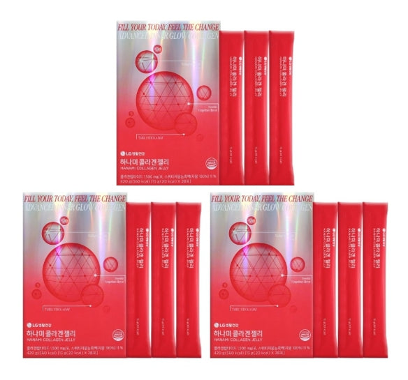 ３ x LG H&H Vital Garden HANAMI Collagen Jelly (15g x 28ea) from Korea