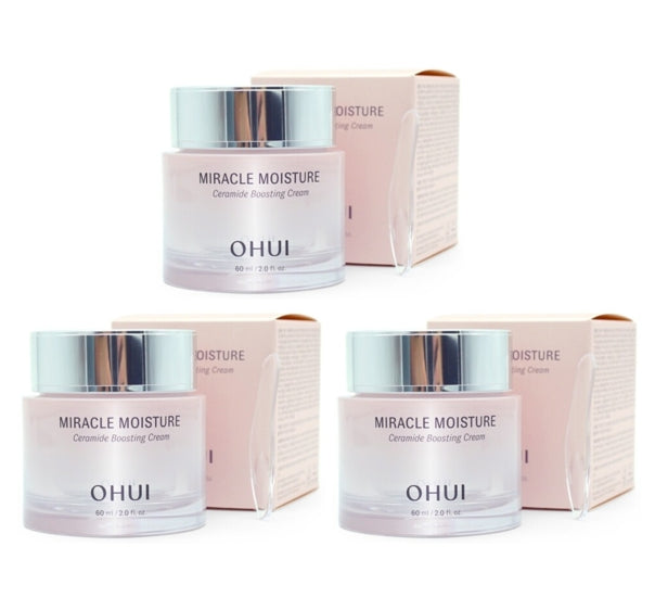 ３ x O HUI Miracle Moisture Ceramide Boosting Cream 60ml from Korea
