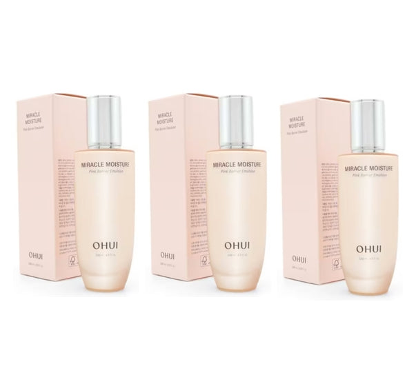 ３ x O HUI Miracle Moisture Pink Barrier Emulsion 140ml from Korea