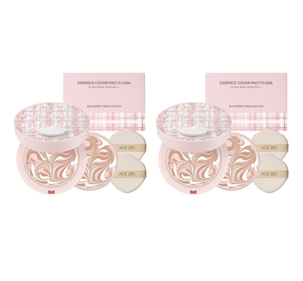 2 x AGE 20's Essence Cover Pact Flora Blooming Tweed Edition 14g from Korea by AGE 20's