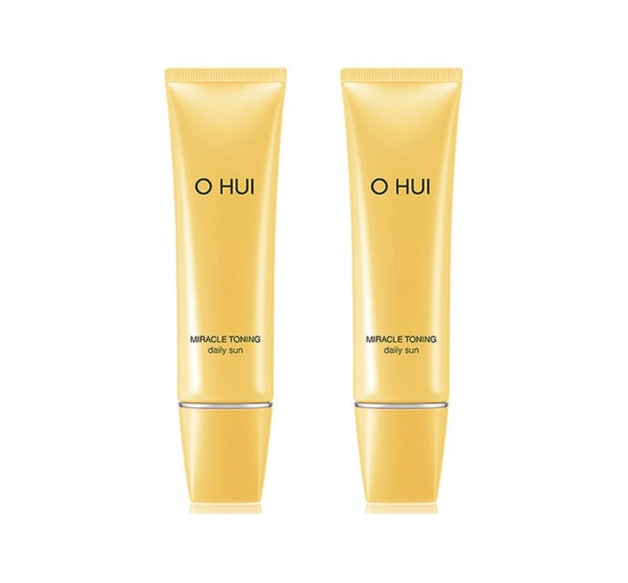 2 x OHUI Miracle Toning Daily Sun SPF50+ PA++++ 50ml from Korea by O HUI