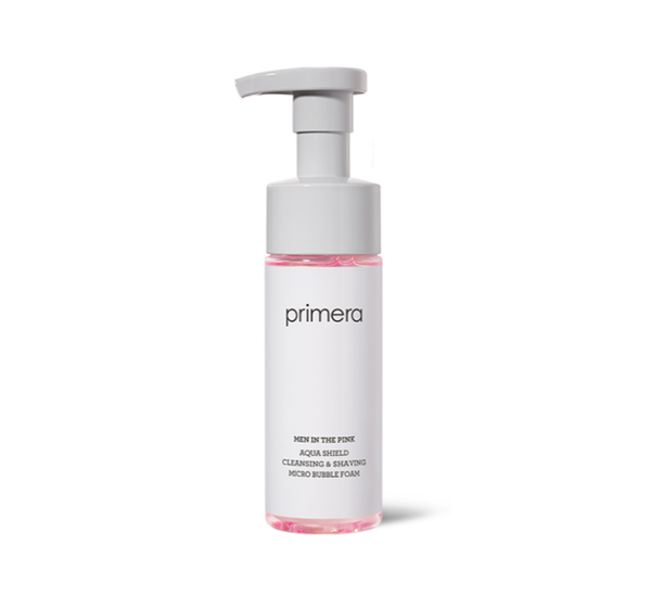 [MEN] Primera Men in the Pink Aqua Shield Cleansing & Shaving Micro Bubble 150ml + Primera Sample (1 item) from Korea_CL