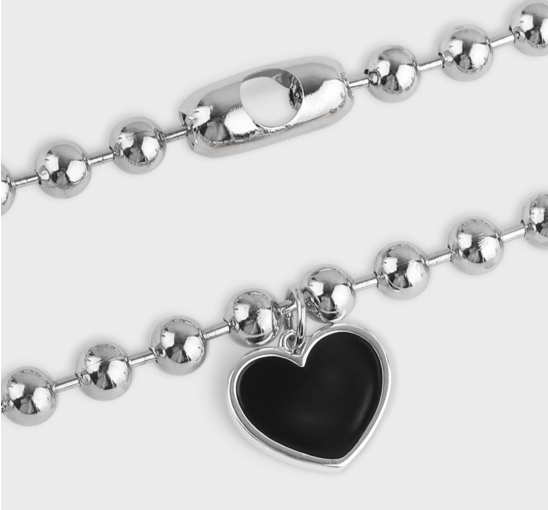 Nonenon Big Black Love Nec from Korea #Celebrity Accessory #GIRS GENERATION-TAEYEON #SUNMI #RED VELVET-SEULGI #MAMAMOO-MOONBYUL from Korea_H1 by Nonenon