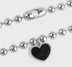 Nonenon Big Black Love Nec from Korea #Celebrity Accessory #GIRS GENERATION-TAEYEON #SUNMI #RED VELVET-SEULGI #MAMAMOO-MOONBYUL from Korea_H1 by Nonenon