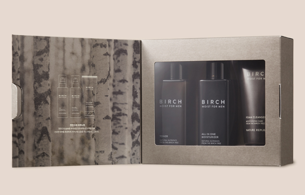 [MEN] NATURE REPUBLIC Birch Moist For Men Skincare Set (3 Items) from Korea