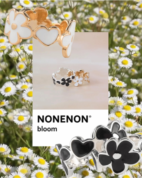 Nonenon Bloom Patch Ring(SILVER)_#Celebrity Accessory #(G)I-DLE-MIYEON #RED VELVET-SEULGI #CIIPHER-WON from Korea_H1