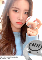 Nonenon Black Smile Ring #Celebrity Accessory #Girls` Generation-Hyoyeon #Weekly #Monsta X-Minhyuk #Minsi Go(Actress) from Korea_H1 by Nonenon
