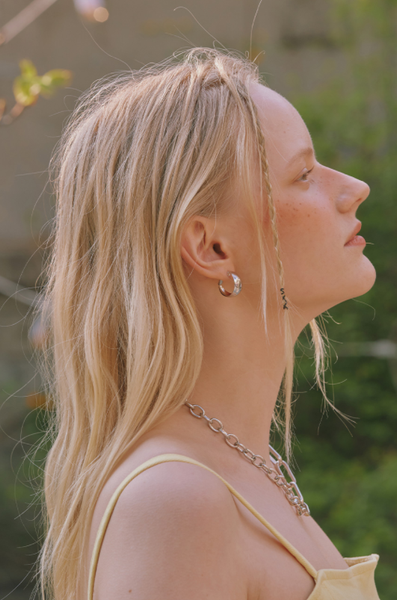 roaju Glossy Hoop Earring_Celebrity Accessory #Shin mina in K-Drama 'Hometown Cha-Cha-Cha' from Korea_H1 by roaju