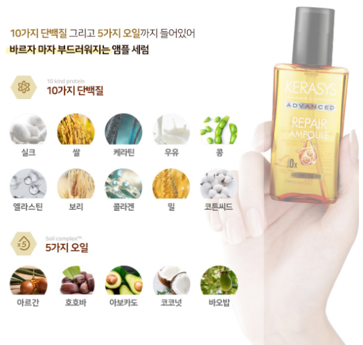 2 x Kerasys Advanced 10x Repair Ampoule Serum 80ml from Korea #Hair Clinic_H by Kerasys
