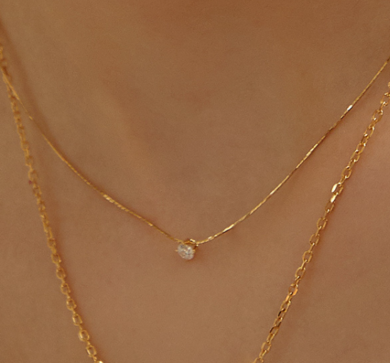 roaju [silver925]starry cubic necklace_Celebrity Accessory #Shin mina in K-Drama 'Hometown Cha-Cha-Cha' from Korea_H1 by roaju